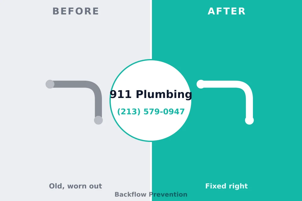 Before and after: plumbing repair Quakertown, PA
